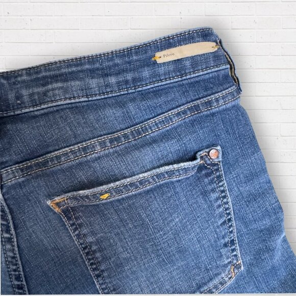 Pilcro and The Letterpress SJEJ Distressed Cuffed Stretch Denim Jeans Shorts 27 - Picture 4 of 7